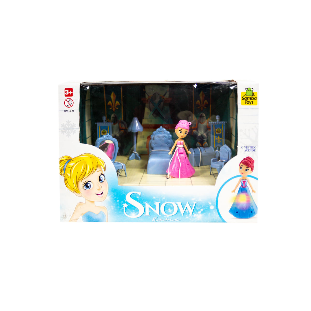 Boneca Princesa Dos Sonho Aventura Snow 50cm