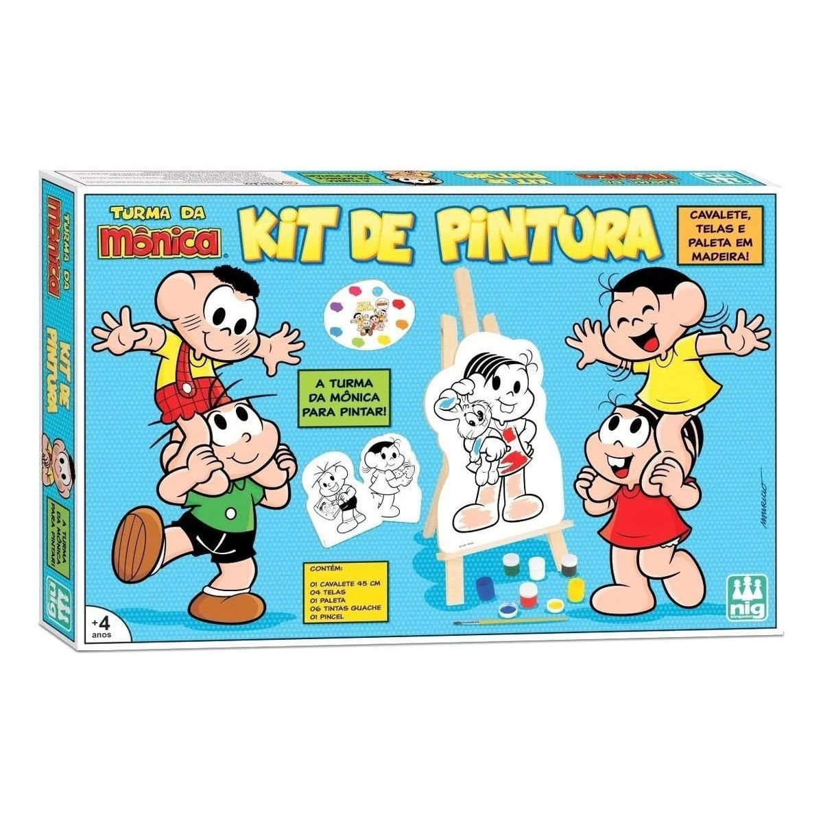 Kit Infantil de Pintura Turma da Mônica Nig Brinquedos - minipreco