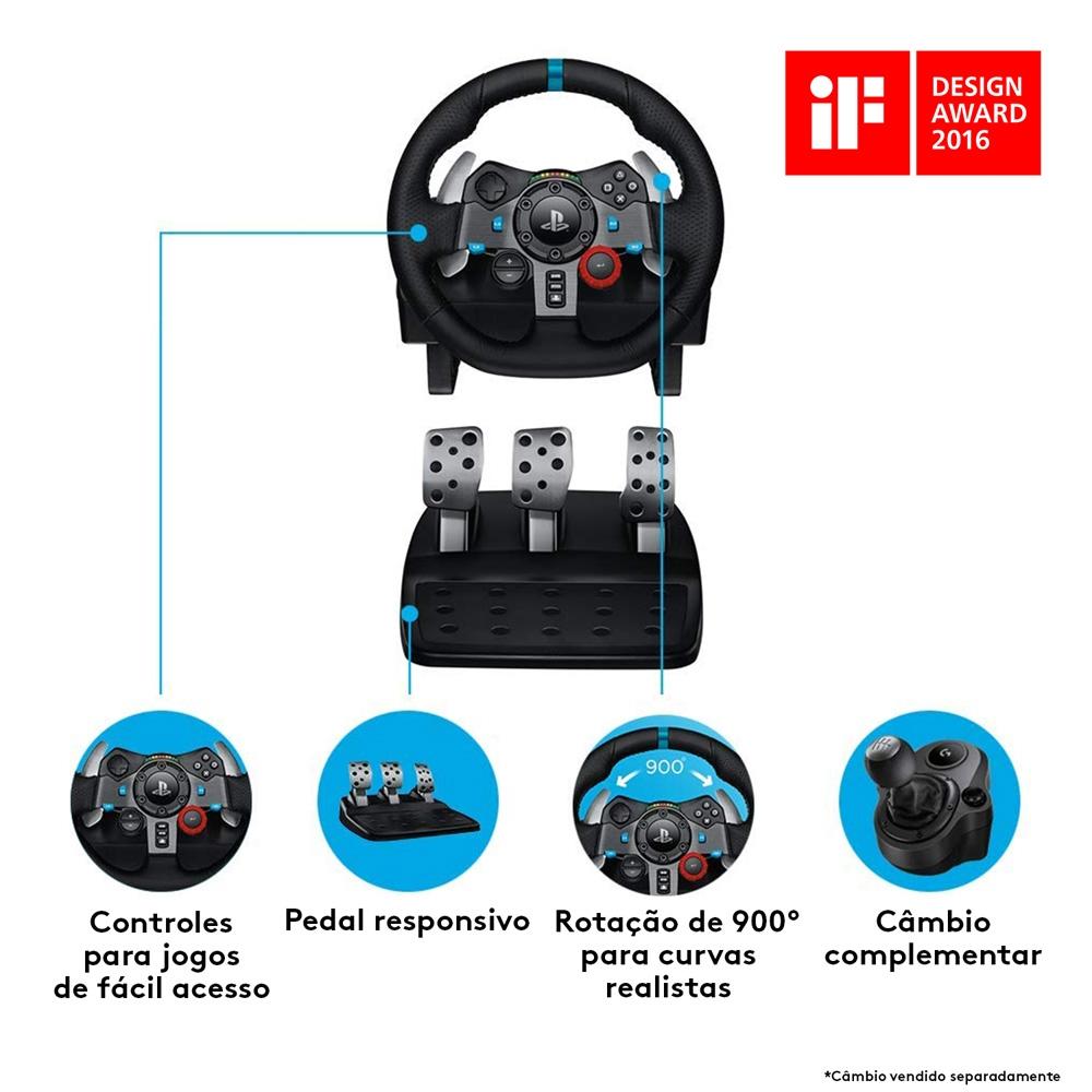 Volante Logitech G29 Driving Force para PS5, PS4, PS3 e PC - minipreco