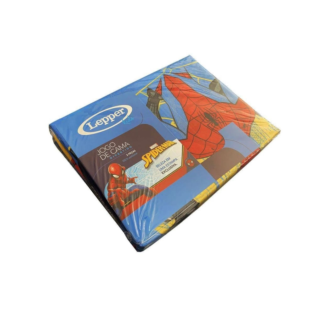 Jogo de Cama Lepper Ultimate Spider-Man 3 peças Cinza - Compre