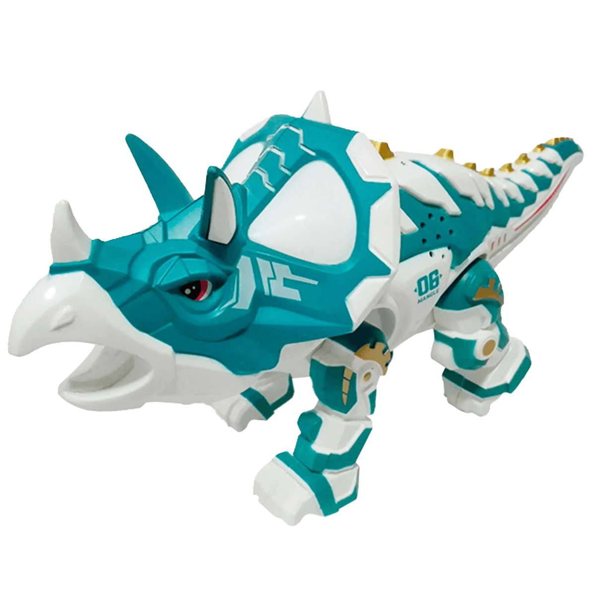 Dinossauro Robô Triceratops com Luz e Som Sakes - minipreco