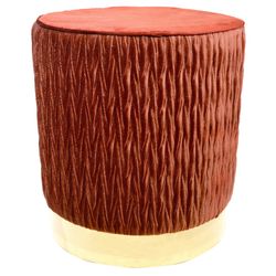 PUFE-DECOR-ORNAMENTACAO-VELUDO-32X37CM-MARROM-ESCURO-69440005-DEA-19168237