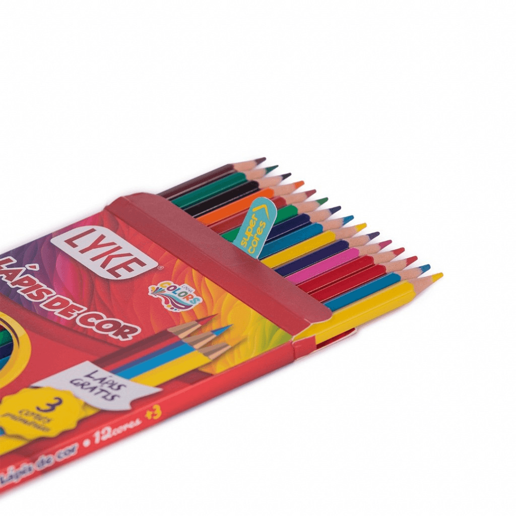 Kit Escolar, BIC, 12 Lápis de Cor + 4 Lápis Preto Evolution + 2 Canetas  Cristal Dura + 1 Borracha + 1 Apontador