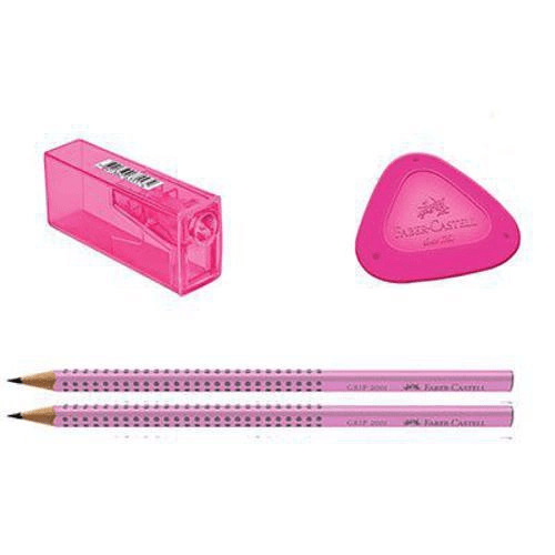 Kit Escolar Com 20 Peças Rosa- Leo & Leo