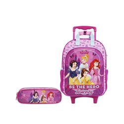 Mochila-Infantil-com-Rodinhas-e-Bolsinha-Princesas-Disney-374765