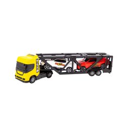 Caminhao-Cegonheiro-35cm-Com-2-Carrinhos--Amarelo--19127625
