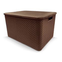 Caixa-Organizadora-com-Tampa-20-Litros-Marrom-Rattan-462417