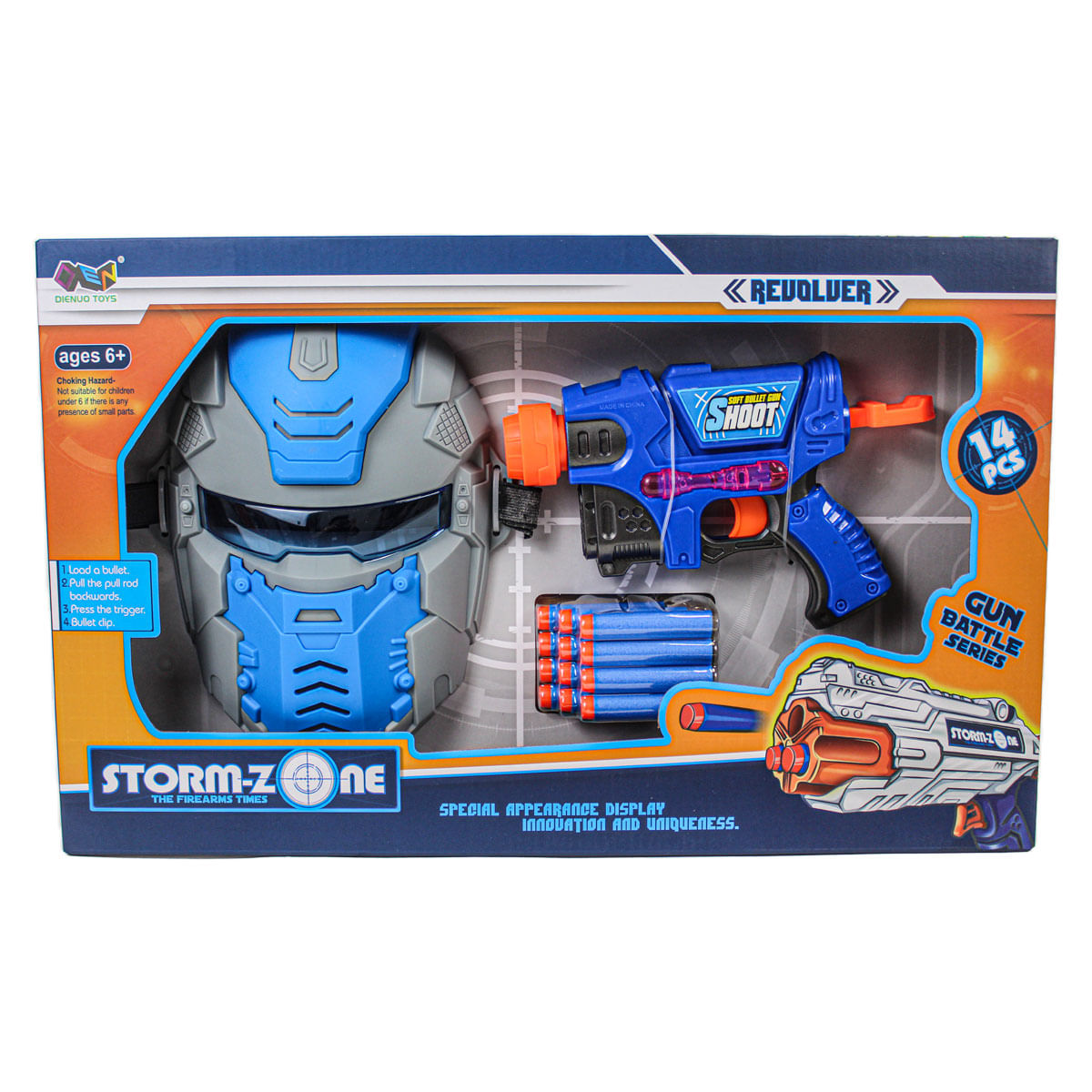 Arminha com Máscara Brinquedo Lança Dardo Pistola - SAKES - minipreco