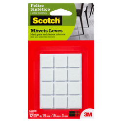Feltro-Protetor-Sintetico-Branco-Quadrado-Scotch-19mm-x-19mm-x-3mm-12-Unidades-837115