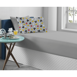 Kit-Cama-Play-Solteiro-Mickey-Icons-Cinza-2pcs---PORTALLAR-19246483