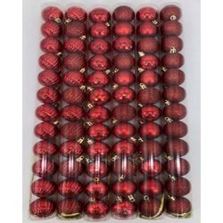 Bola-de-Natal-Mista-Decorada-Vermelha-4CM-12UN---NINGBO-19250379