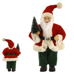 Papai-Noel-em-Pe-com-Arvore-Vermelho-e-Verde-30CM---DEA-19240718