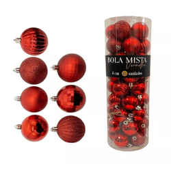 Enfeite-Bola-de-Natal-Mista-Decorada-Vermelha-4CM-45UN-19250377