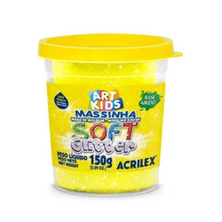 Massinha-de-Modelar-Soft-Glitter-Amarelo-150G---ACRILEX-19173941