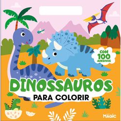 Livro-para-Colorir-com-100-Adesivos-Dinossauros---MAGIC-KIDS-19256945