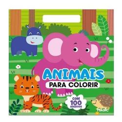 Livro-para-Colorir-com-100-Adesivos-Animais---MAGIC-KIDS-19256948