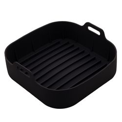 Forma-para-Air-Fryer-de-Silicone-Quadrada-Preta-16CM---LYOR-19255823