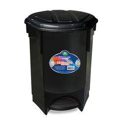 Lixeira-com-Pedal-Oval-Preta-30L---TOYPLAST-19262156