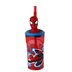 Copo-3D-com-Canudo-Homem-Aranha-360ML---YANGZI-19265613