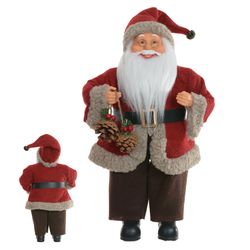 Papai-Noel-Pinha-Vermelho-e-Bege-40CM---DEA-19264759