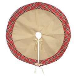 Saia-Arvore-Natal-Xadrez-Bege-e-Vermelho-85CM---DEA-19264741