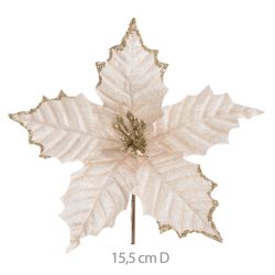 Flor-Natal-Aveludado-Glitter-Champanhe-18CM---DEA-19265269
