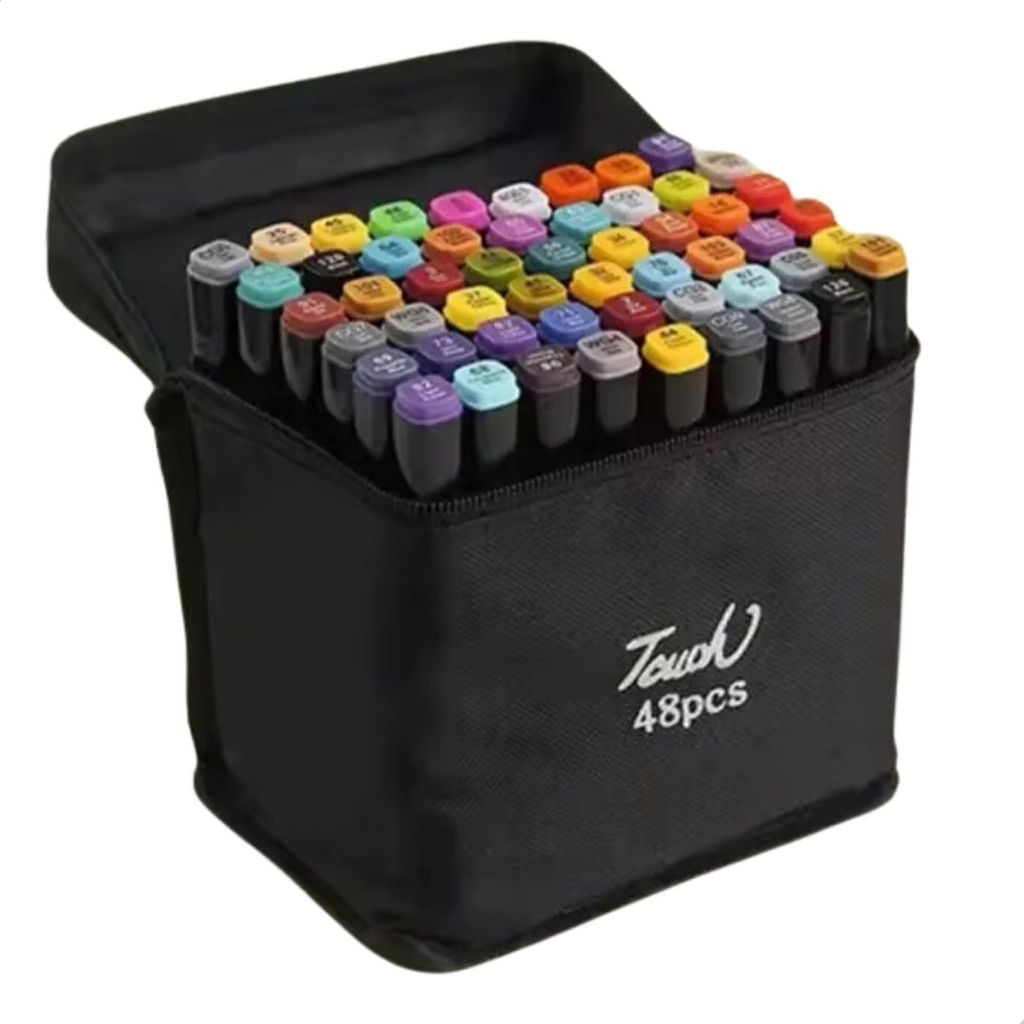 KIT CANETA PONTA DUPLA ART MARKER 48 CORES MAGIC - minipreco