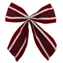 KIT-LACO-NATAL-VERMELHO-XADREZ-10CM-3UN-RIO-MASTER-19267118