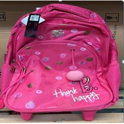MOCHILA-RODAS-JUVENIL-FEMININA-BARBIE-BOLINHAS-PINK-M51226BB0310UN-LUXCEL-375384