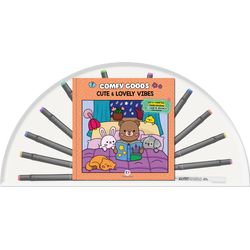 LIVRO-COLORIR-CANETINHA-CUTE-VIBES-AND-CAPYBARAS-125663-CIRANDA-19284153